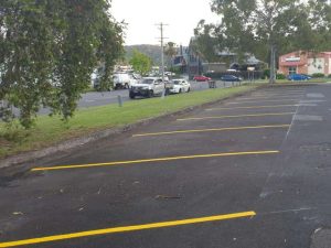 Brightened up this carpark in Erina and installed no parking area.