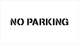 No parking marking stencil