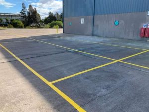 Linemarking for new Amazon warehouse.