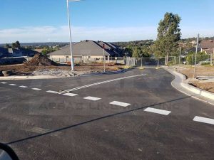 Intersect Linemarking reflectors at a new estate in Pemulway, Sydney.