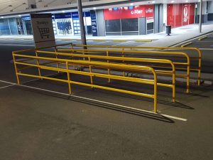 Trolley bays at Mt Annan Shopping Centre.