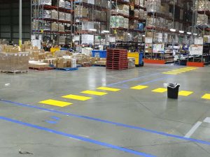 Warehouse linemarking in Yennora.