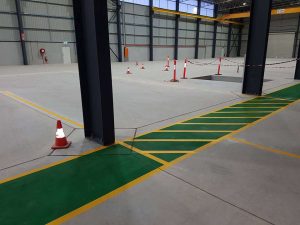 New warehouse linemarking up at Beresfield finished.