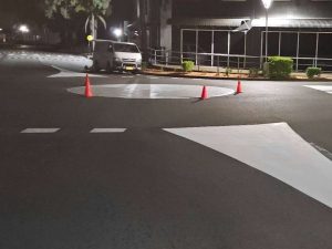 Some recent line marking refresh work at Lake Haven shopping centre.